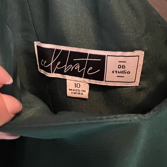 David’s Bridal Bridesmaid Dress Juniper Green - Picture 3 of 3